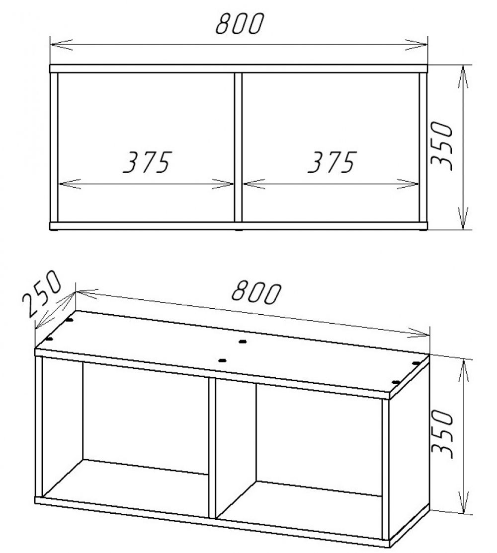 Полка навесная "Салоу- 800" (Дуб санома), г. Уфа