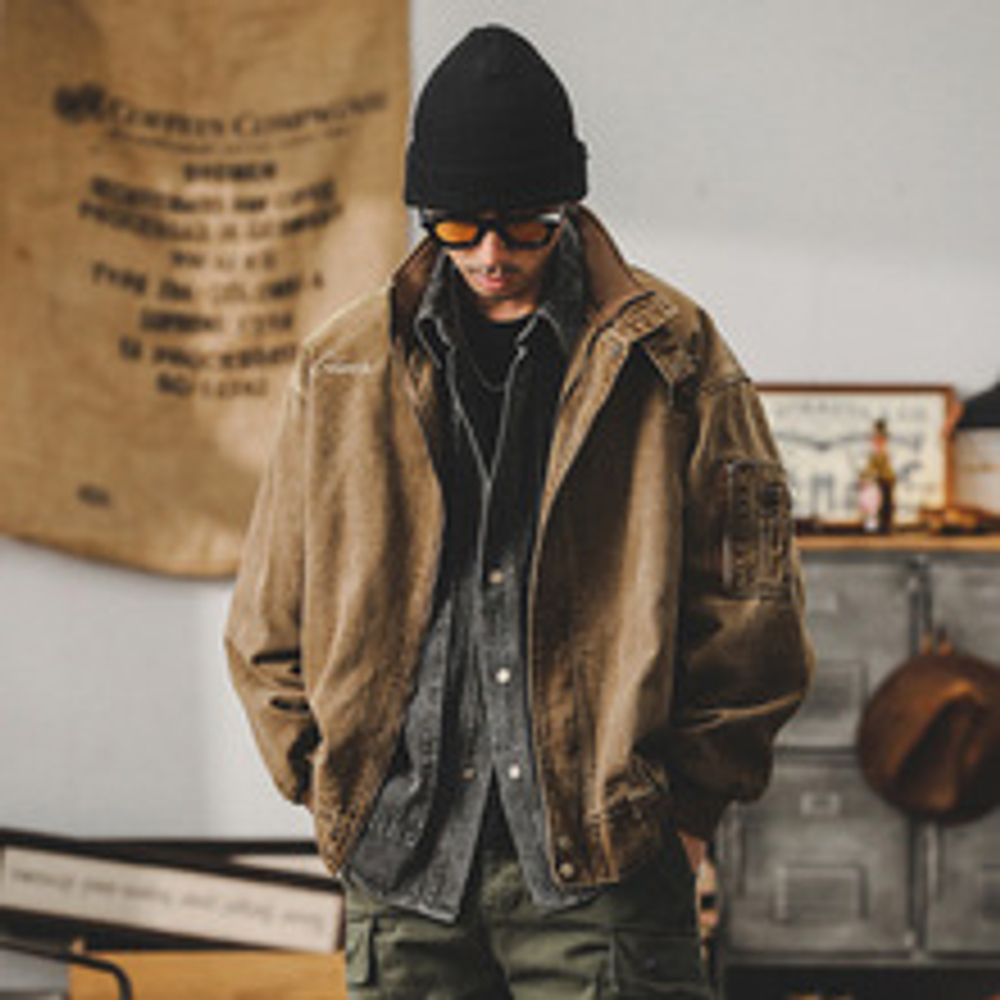 Ретро куртка мужская весна. Крутой парень наружный сюртук-пальто мужская весна и осень