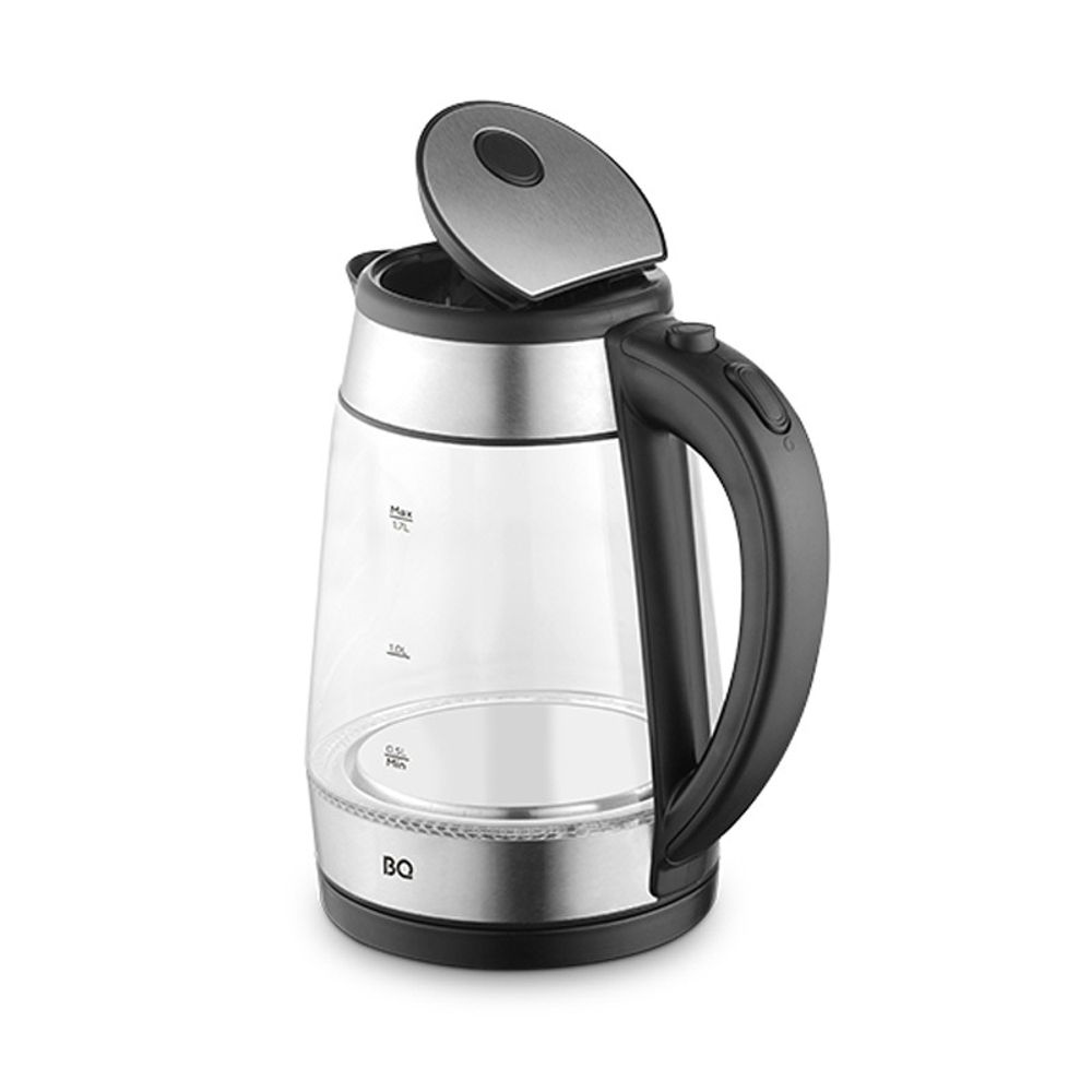 Электрический чайник BQ KT1738G, чёрный/стальный