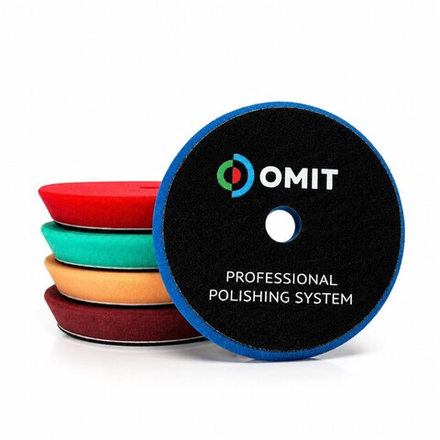 OMIT RO/DA Поролоновый полировальный диск с отверстием — усиленное основание, твердый, бордовый