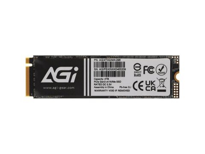SSD накопитель AGI AI298 4ТБ, M.2 2280, PCIe 3.0 x4, NVMe [AGI4T0GIMAI298-CB]