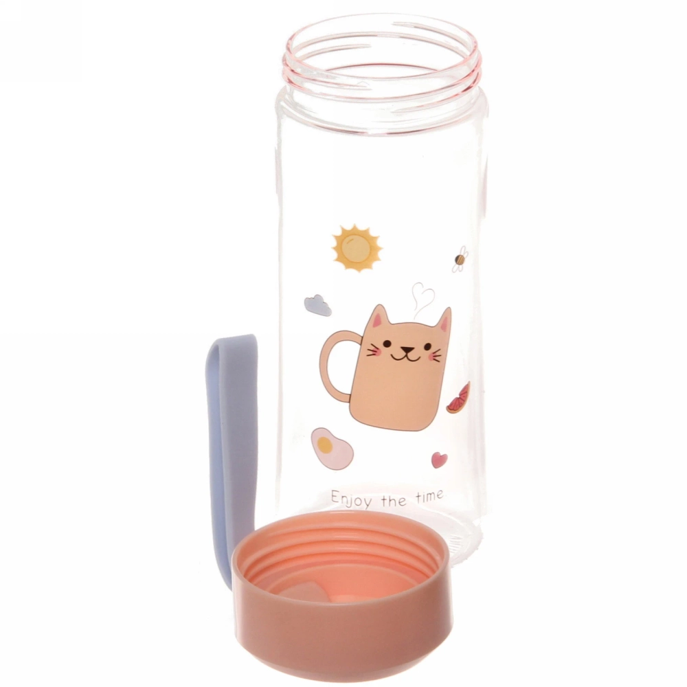 Бутылка питьевая пластиковая 480мл «Enjoy the time зверушки»