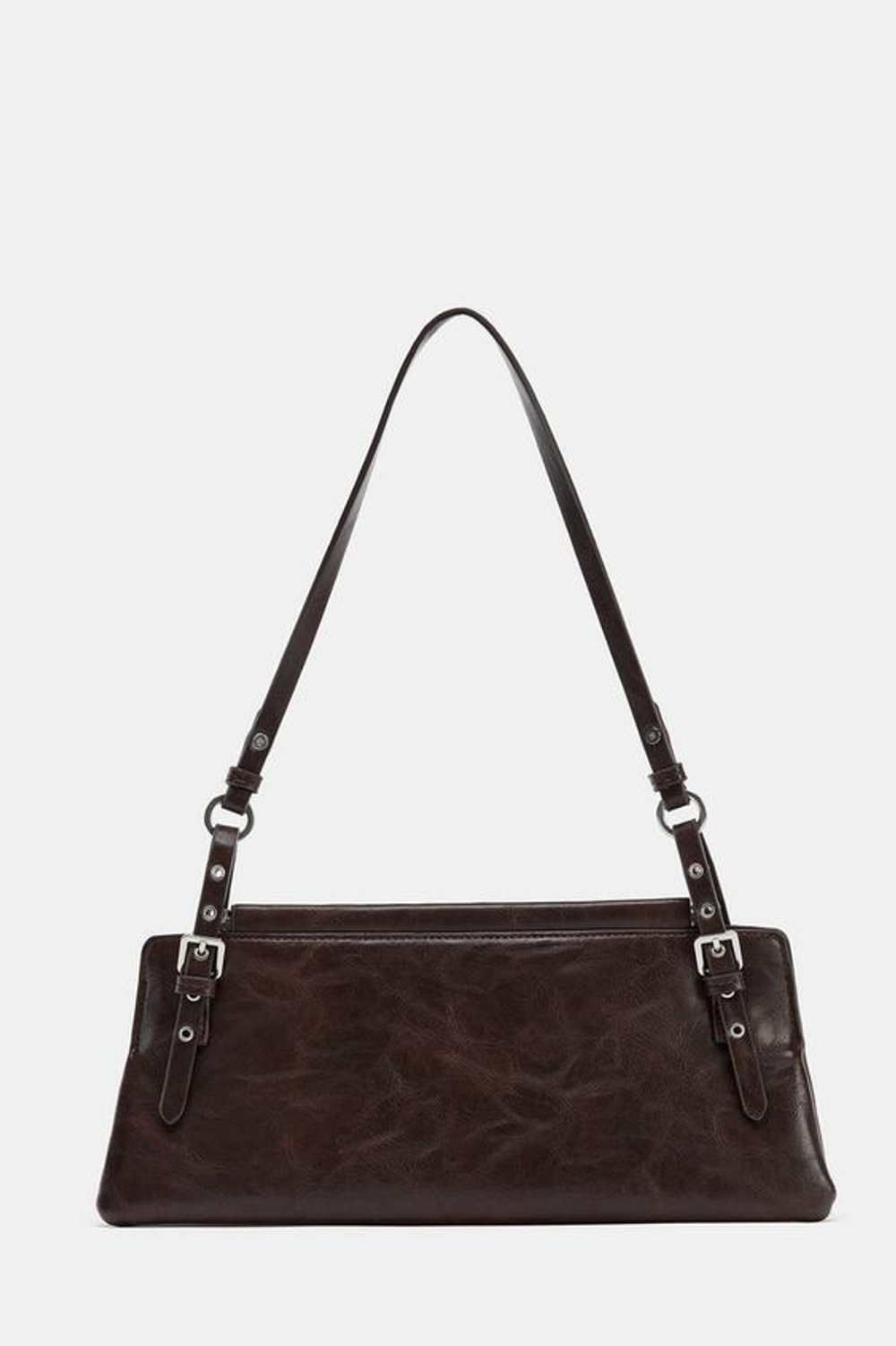 ZARA СУМКА С ЗАКЛЕПКАМИ, БОРДОВО-КРАСНЫЙ