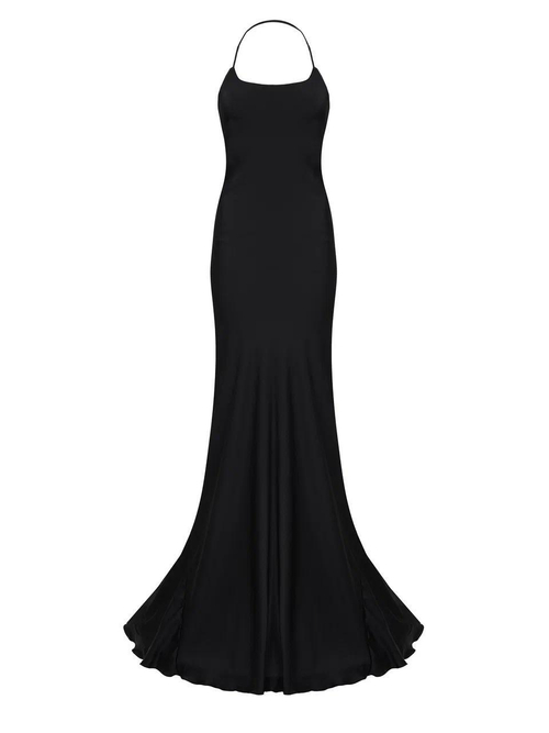 Платье макси из шелка "Monaco 2", черный