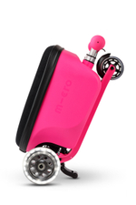 Чемокат Micro Luggage Junior LED розовый с наклейками