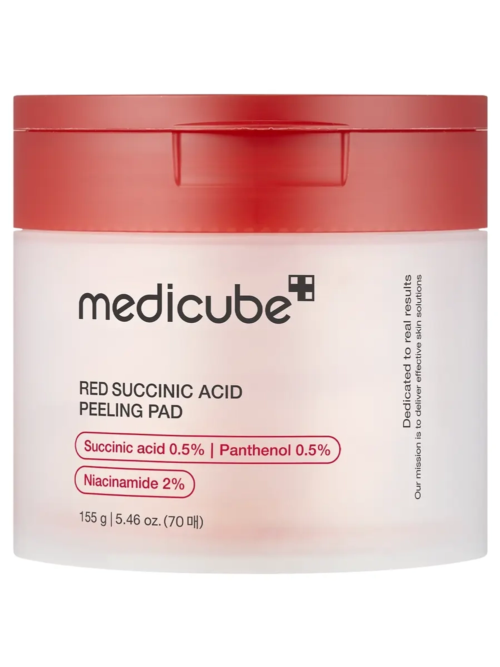 Medicube Отшелушивающие пэды с янтарной кислотой против пигментации Red Succinic Acid Peeling Pad 70 шт