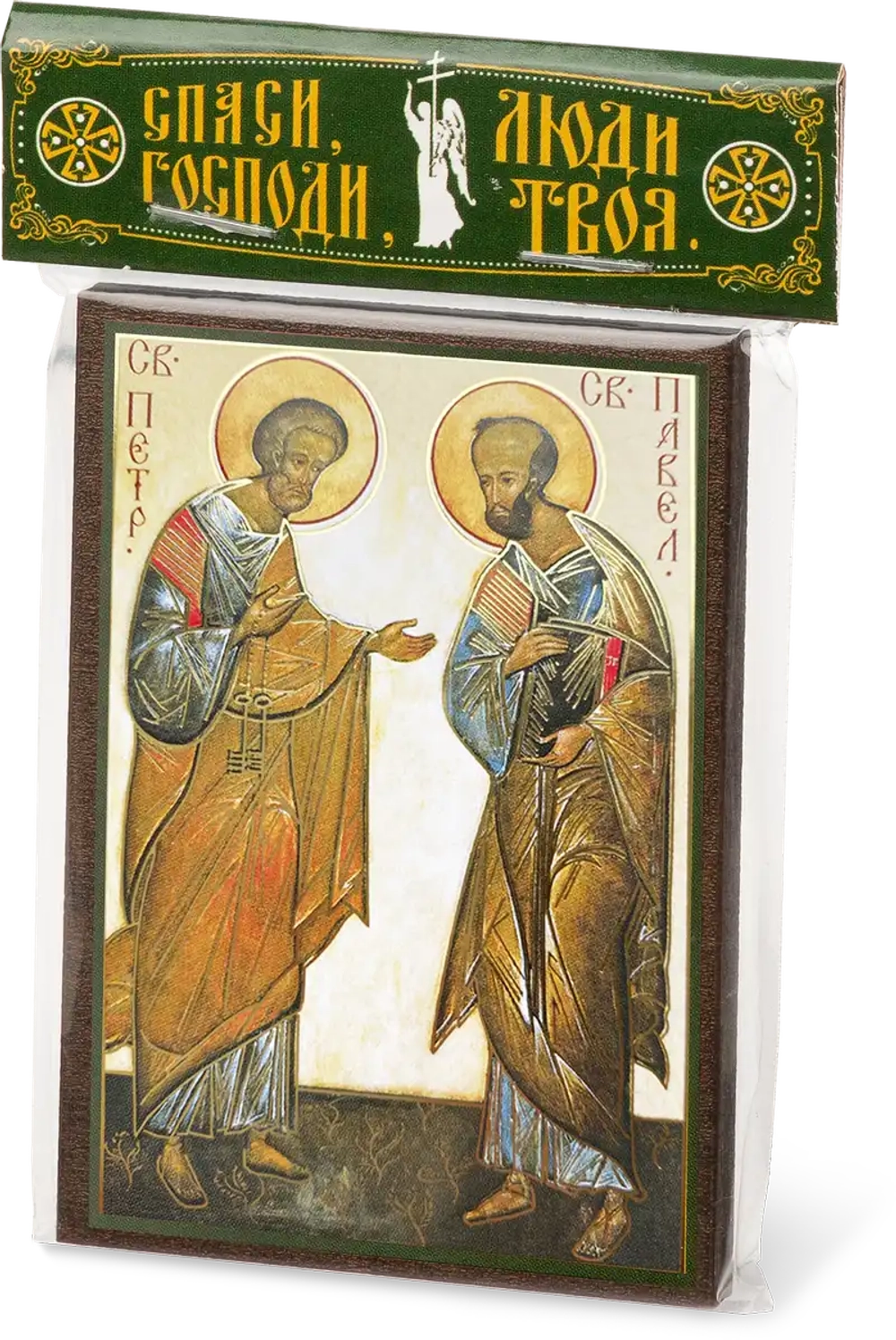 Икона "Апостолы Петр и Павел" 6х9 на МДФ-6