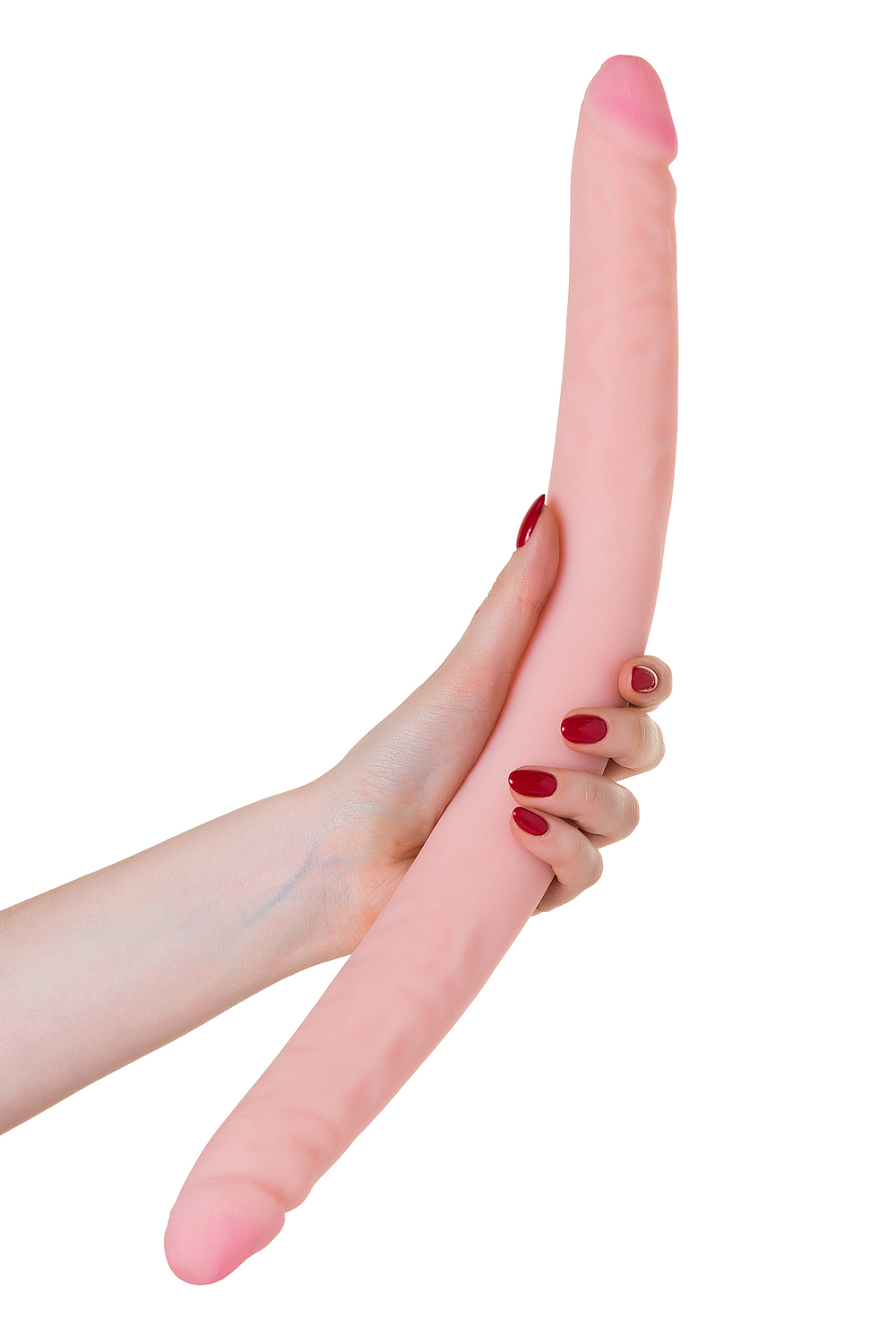 Фаллоимитатор реалистичный двойной Lesbi из киберкожи 43 см