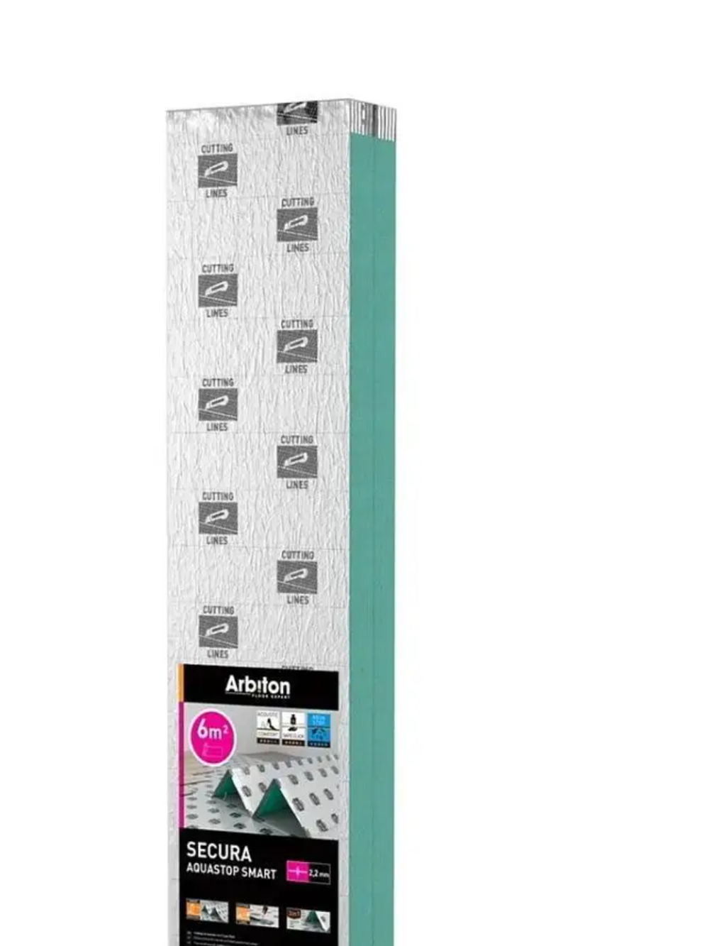 Подложка для ламината Arbiton Secura Extra Aquastop Smart 1180x5100x3мм