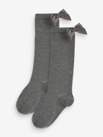 Гольфы хлопковые с бантом для девочки Next D89-964, 2 шт., Серый