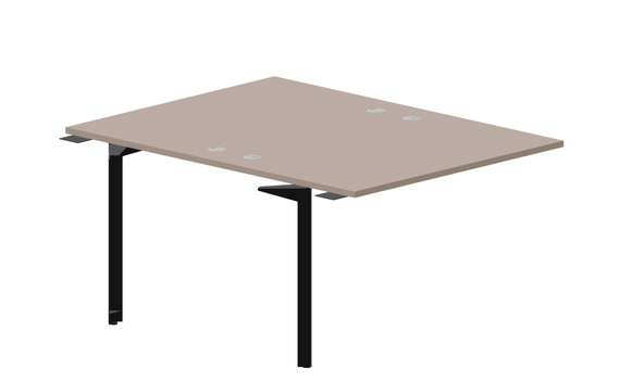 Составной стол на 2 рабочих места 118х156,6х75см (4 громмета) - приставной элемент