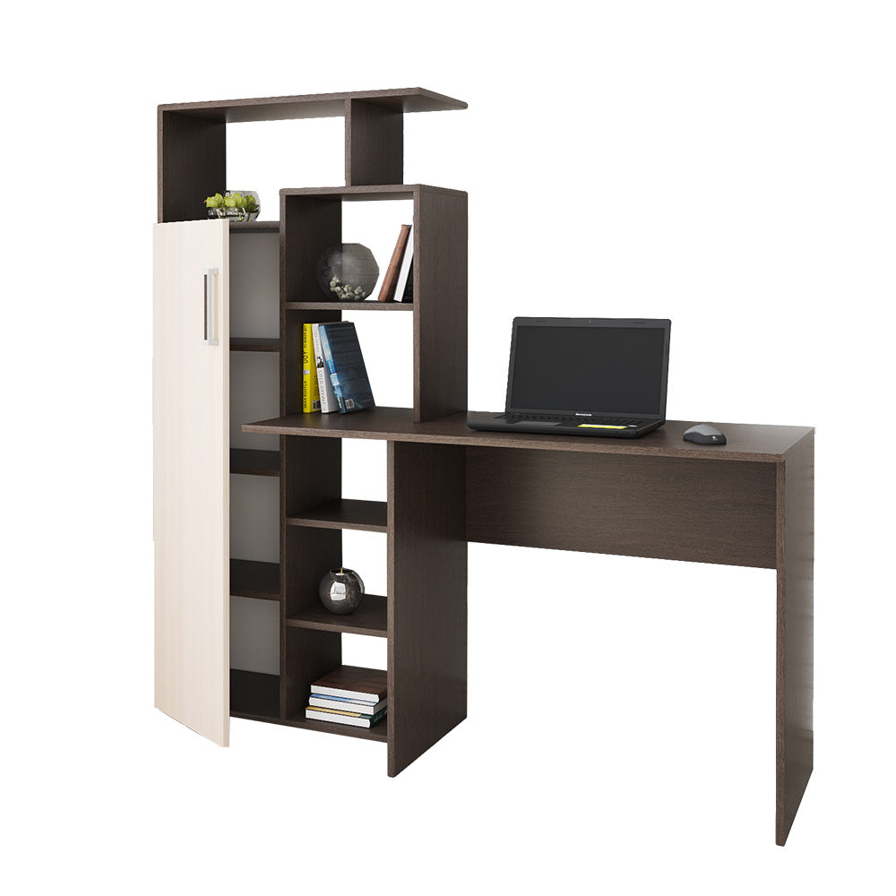 Стол компьютерный Квартет-7, венге/дуб молочный