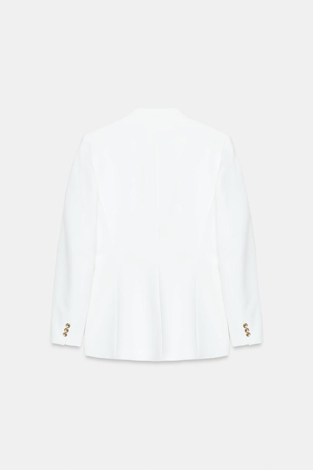 ZARA ПРИТАЛЕННЫЙ БЛЕЙЗЕР БЕЗ ЛАЦКАНОВ, ЭКРЮ