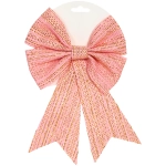 Бант на ёлку «Шик» 16*23 см, Розовый