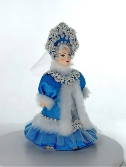 Кукла фарфоровая Снегурочка, 16 см