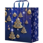 Пакет подарочный с глянцевой ламинацией 22*31*10см «Роскошный синий»