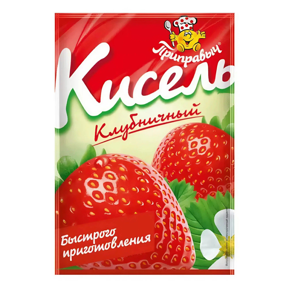 Кисель быстрого приготовления Приправыч Клубника 110гр. 1 шт.
