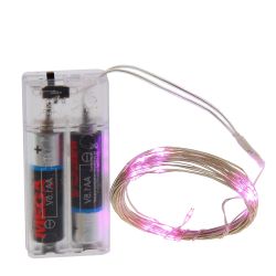 GAEM Электрогирлянда (30 фиолетовых LED, 1 реж свеч, серебр шнур, 1 W), L3м, 2хAA н/п