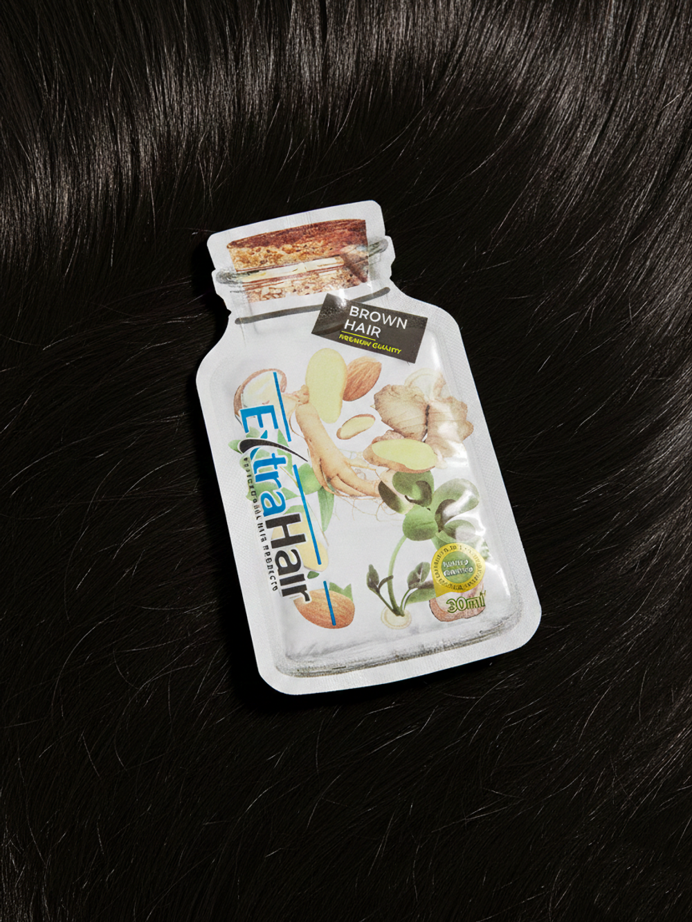 Шампунь-краска темно-коричневый Extra Hair