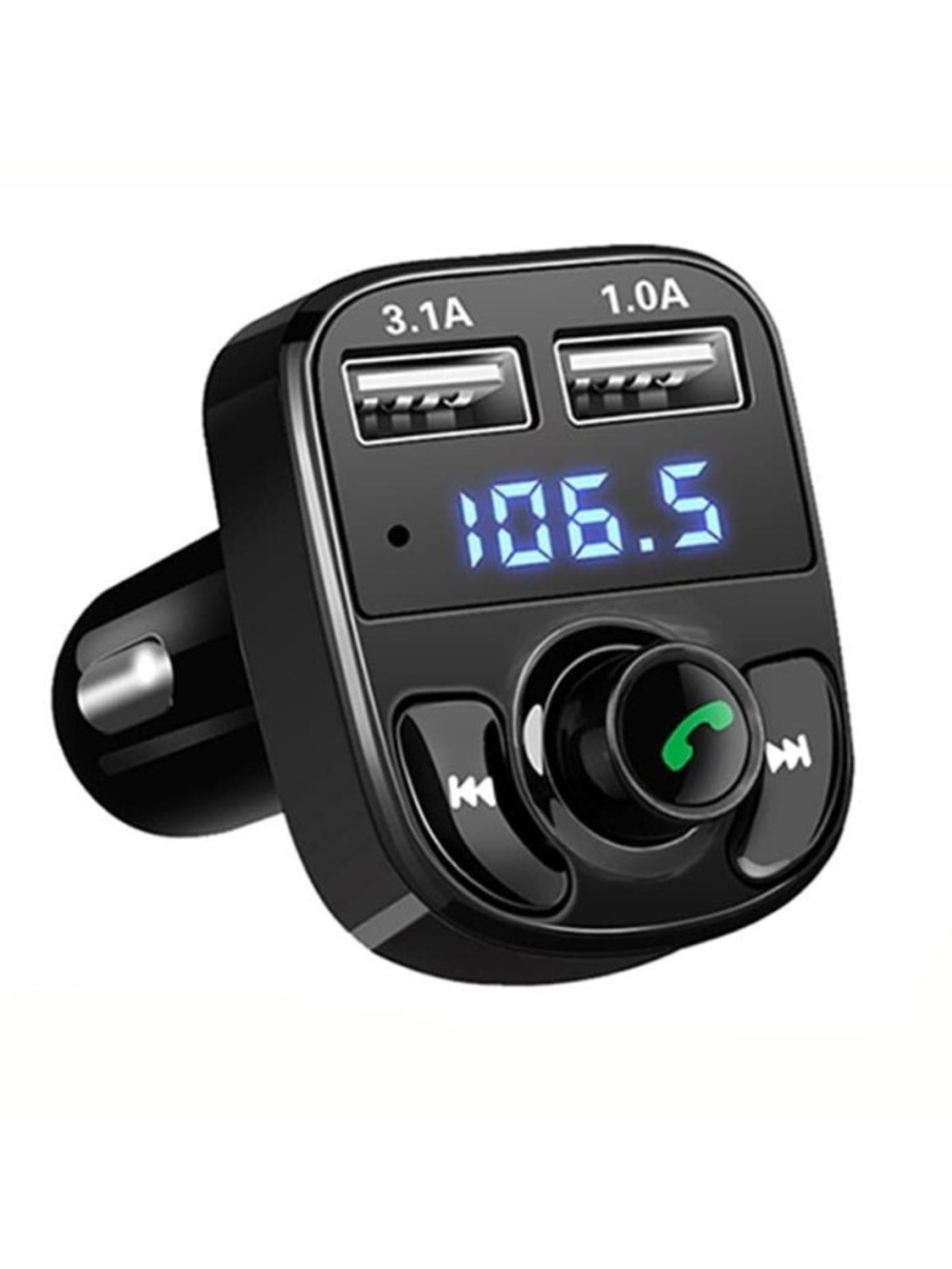Автомобильный FM-трансмиттер QY01 Bluetooth (черный)