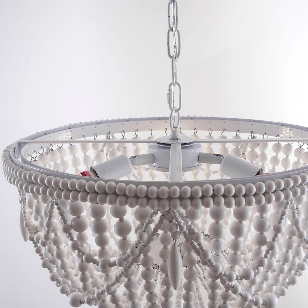 Подвесная Люстра Rh Anselme White Wood Weathered Chandelier By Imperiumloft