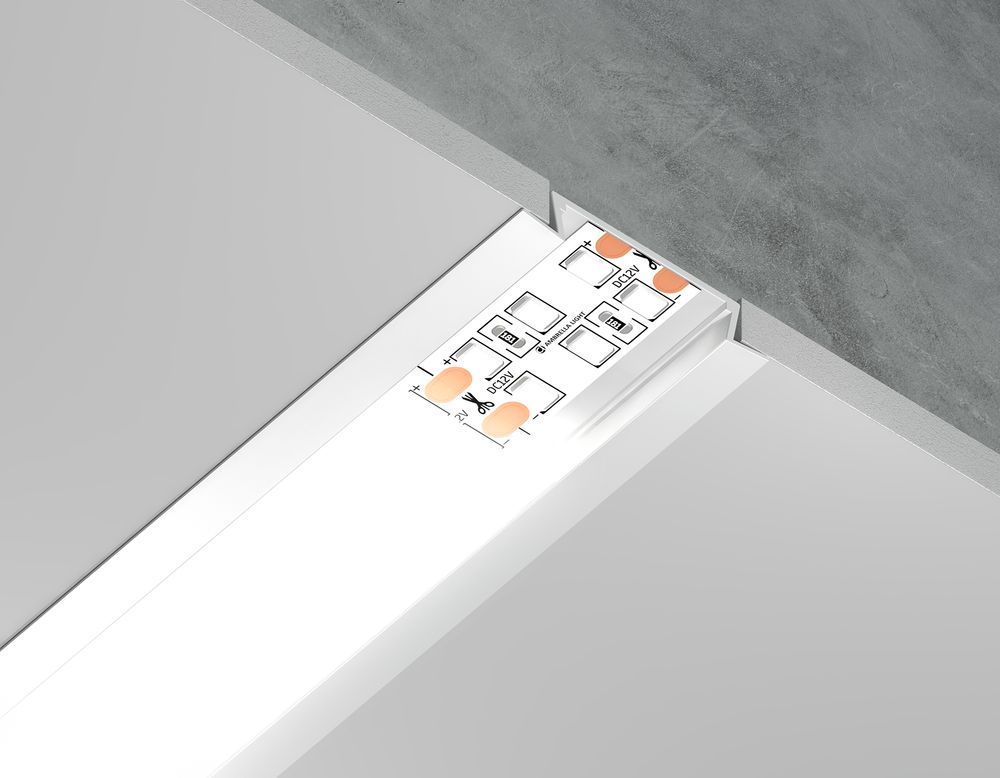 Ambrella Алюминиевый профиль встраиваемый 30.6*6 для светодиодной ленты до 19,8мм Alum Profile GP1100WH