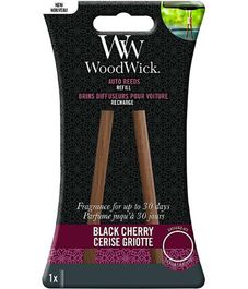 Черная черешня, палочки для ароматизатора в авто, WoodWick