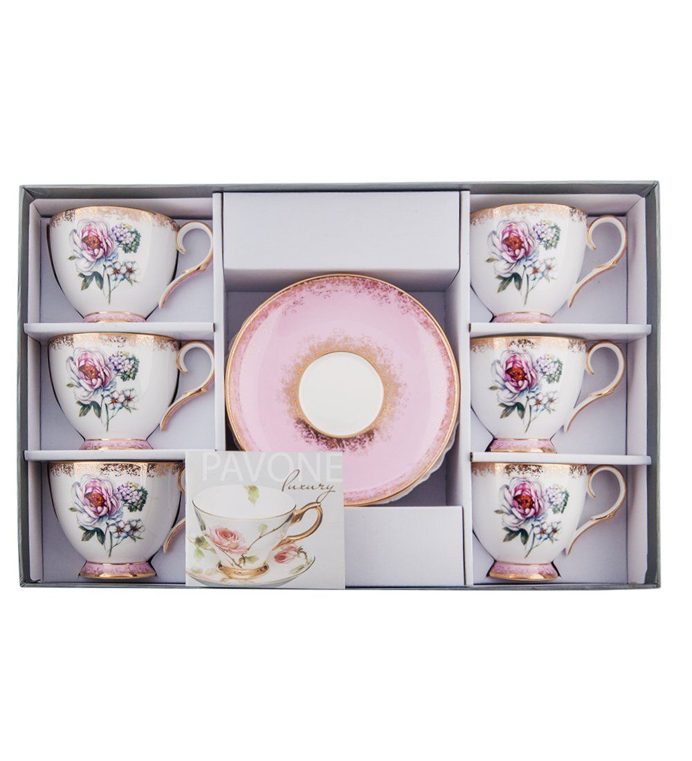 Pavone JK-123 Чайный набор на 6 перс. «Цветок Неаполя» (Fiore Napoli  )