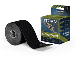 Кинезиотейп RaveTape STORM 5×5 — Черный (BLACK)