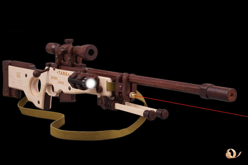 Снайперская винтовка AWP от TARG - деревянный конструктор, сборная модель, 3d пазл