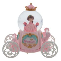 GAEM Фигурка декоративная "Принцесса" в стекл шаре (муз, подсвет, вьюга, 2xAAA н/п), D8 см, L17 W9 H17 см
