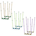 Качели парные сдвоенные для качания стоя