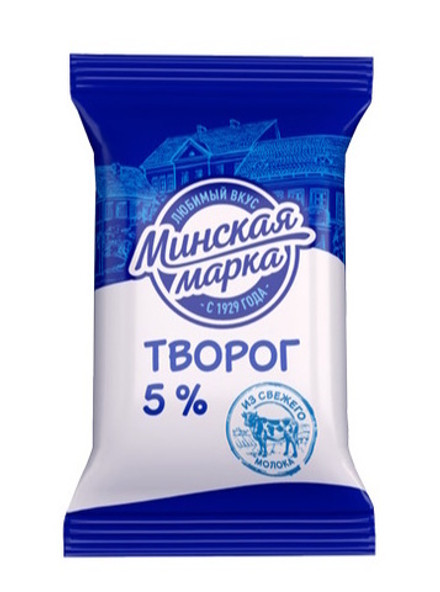 Творог "Минская марка" 5% 180г. Минск