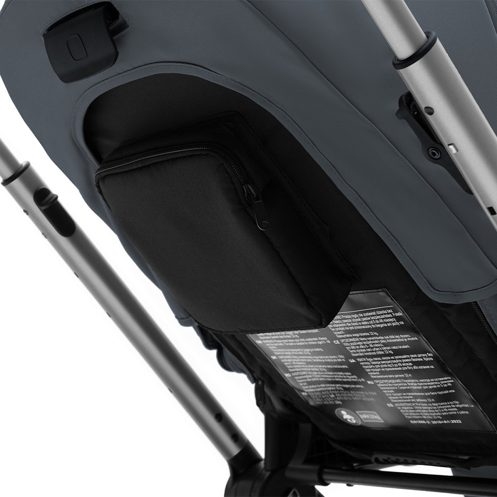 Коляска Agex Life 3 в 1 хромированная рама с автокреслом i-Team ATG080 Grey ALG590 Chrome Grey (Серый)