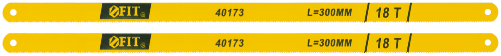 Полотна ножовочные по металлу, легированная сталь FIT , 20 cr, 300 мм, в блистере 2 шт. ( 18 Тpi )