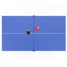 Теннисный стол DFC RQ24002, размер по стандарту ITTF 274 x 152, с сеткой и ракетками