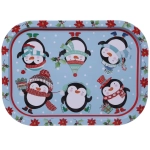 Поднос жестяной 40*28см «Веселые пингвины»