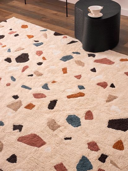 Ковер из хлопка terrazzo poetry из коллекции ethnic, 180х230 см