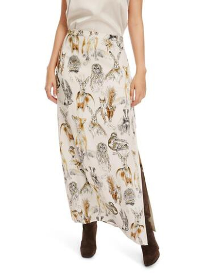 Marc Cain Юбка из шелка с акварельным принтом