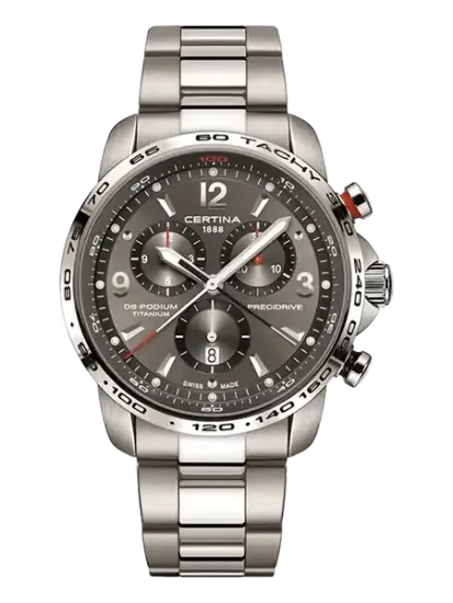 Швейцарские титановые наручные часы Certina C001.647.44.087.00 с хронографом