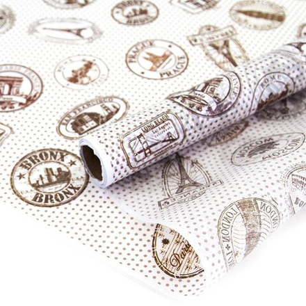 Упаковочная бумага, Тишью (0,7*10 м) Круиз, 1 шт.