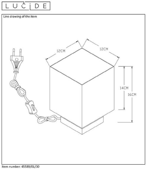 Настольная лампа Lucide Suzy 45589/01/30