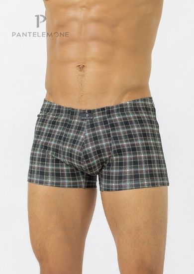 Трусы мужские боксеры Pantelemone PMH-1218, клетка серо-коричневая