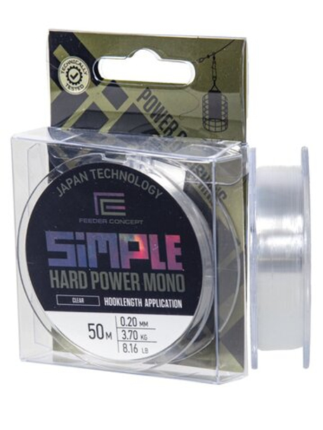 Леска монофильная Feeder Concept Simple Hard Power Mono 50м, 0.20мм