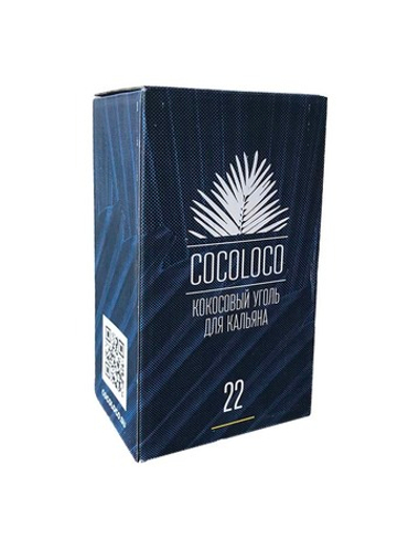 Уголь кокосовый «Cocoloco» 22мм. (96 шт., 1 кг.)