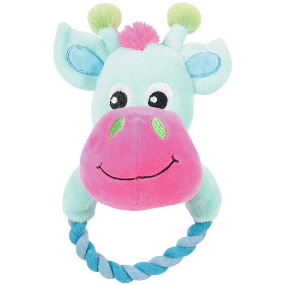 Игрушка (Zolux) для щенков "Корова с кольцом" (бирюзовая) (480070TUR)