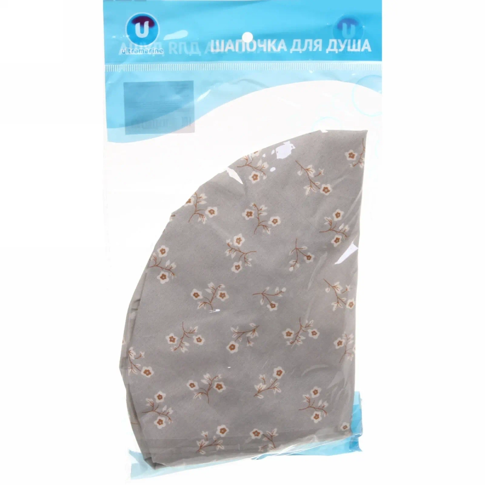 Шапочка для душа «Ultramarine - Aqua tenderness», микс 6 цветов, d-24 см (двухслойная, с мягкой резинкой)