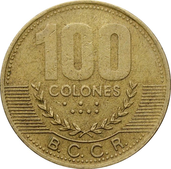 100 колонов 2000 Коста-Рика