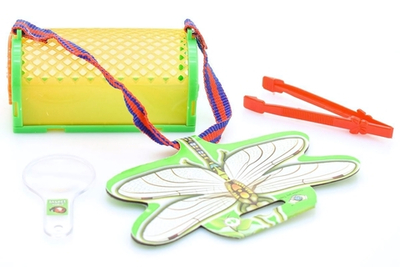 Набор юного натуралиста. Малая ёмкость для насекомых, пинцет и лупа. В дисплей-бок H-2C/D