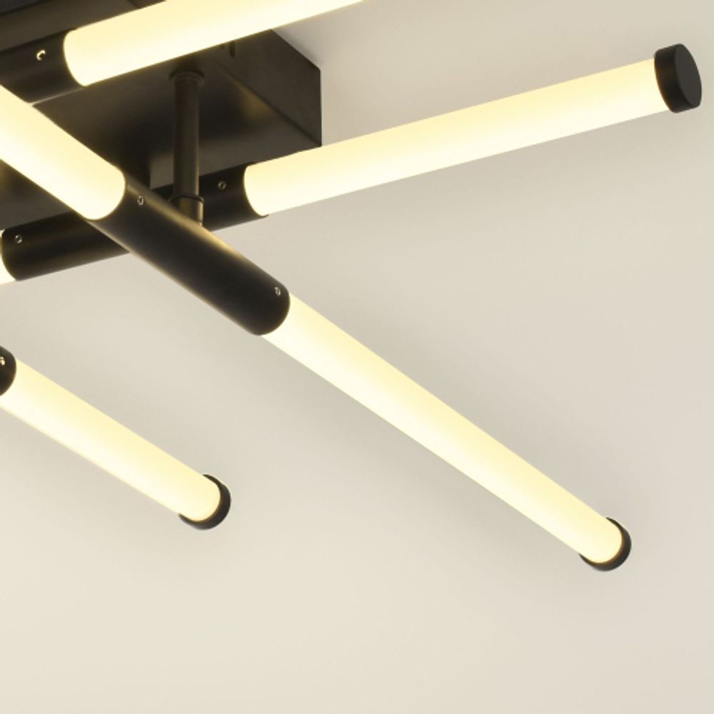 Светильник потолочный светодиодный ЭРА Модерн Fliss CLL-1 72W 3K-6K RC BK с ду черный | Светильники SPB-6 с ДУ